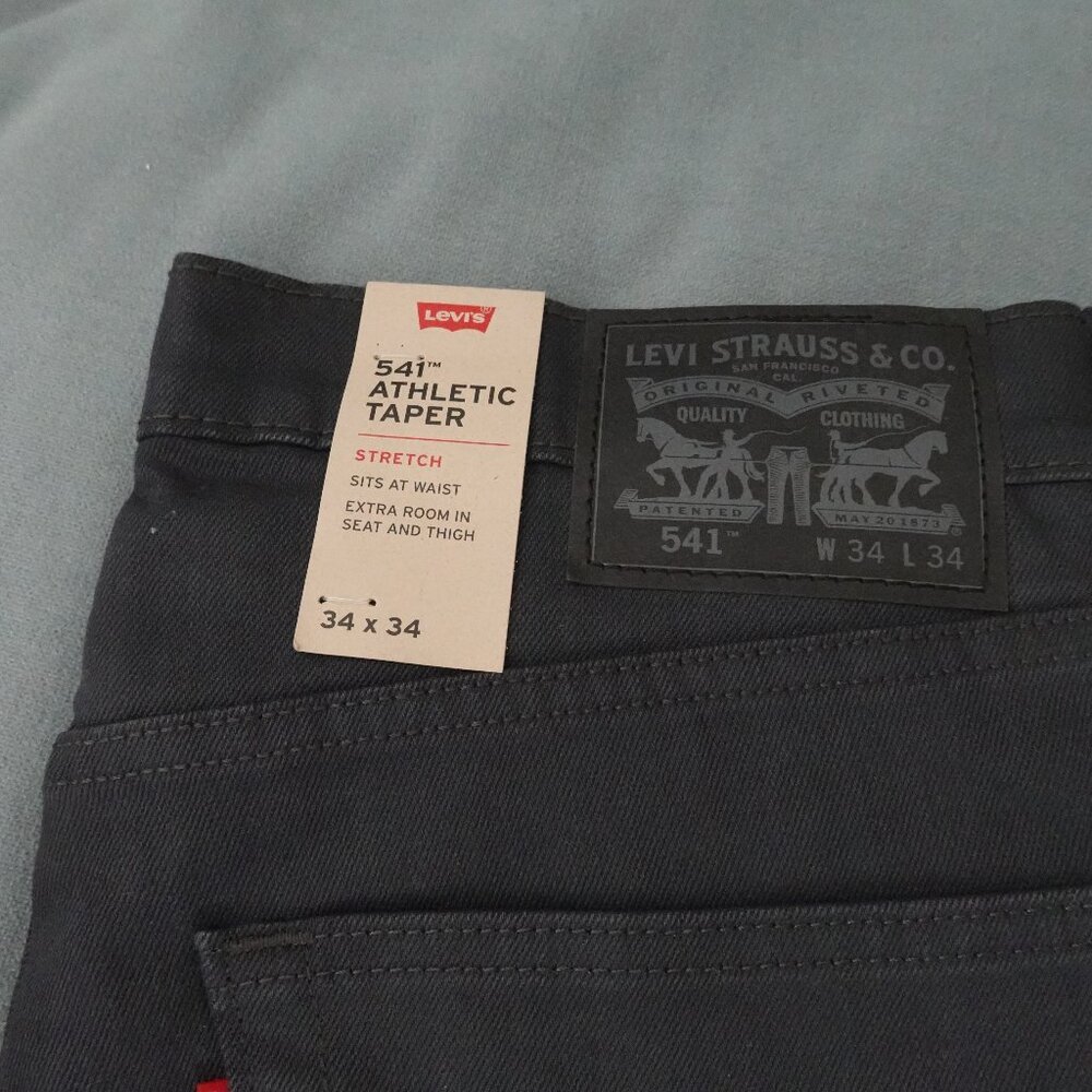 Levi's 541 Athletic Taper 34 34 Black label Anthracite grey  brand new with tags